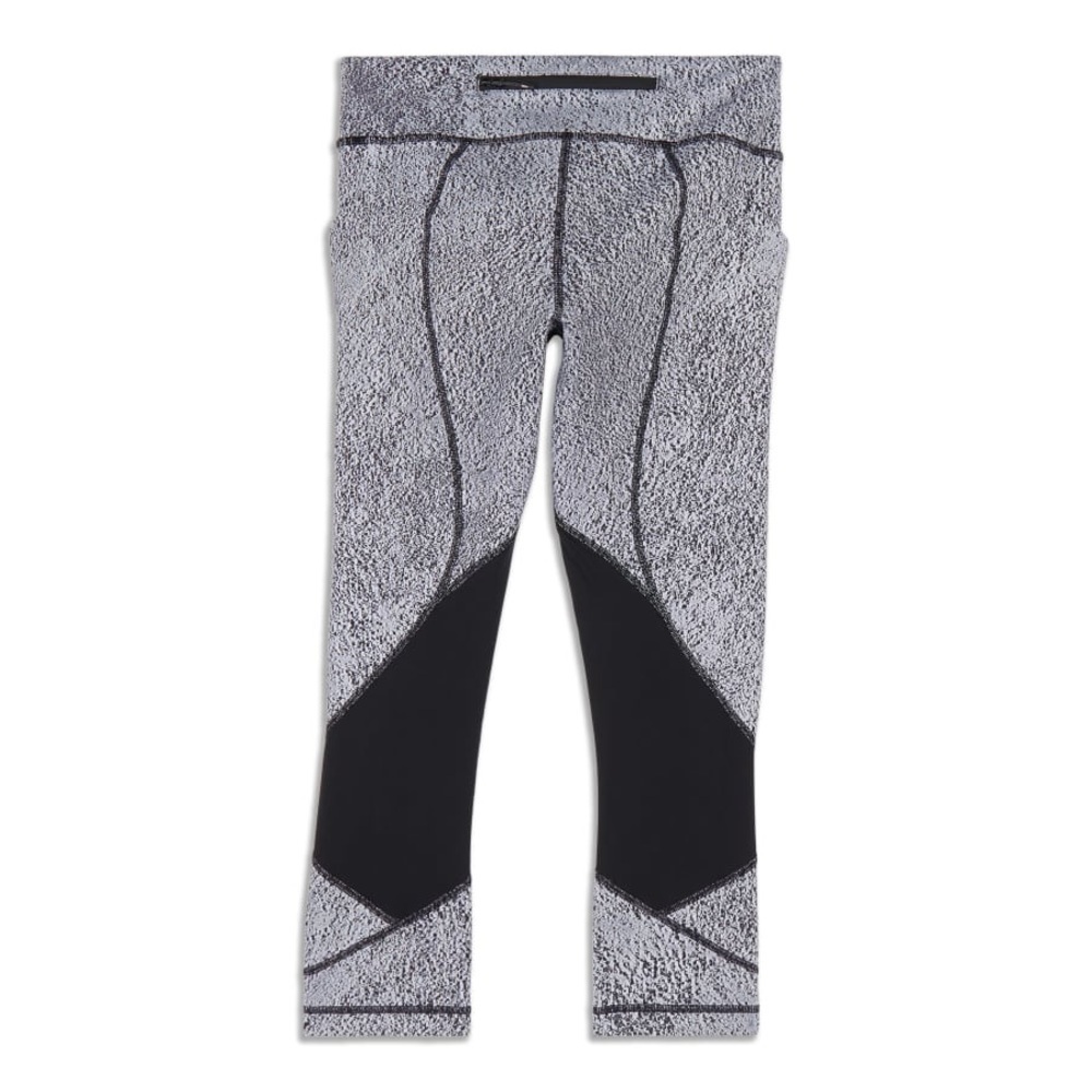 Lululemon Pace Rival Crop - Black & White size 4 - Picture 3 of 5